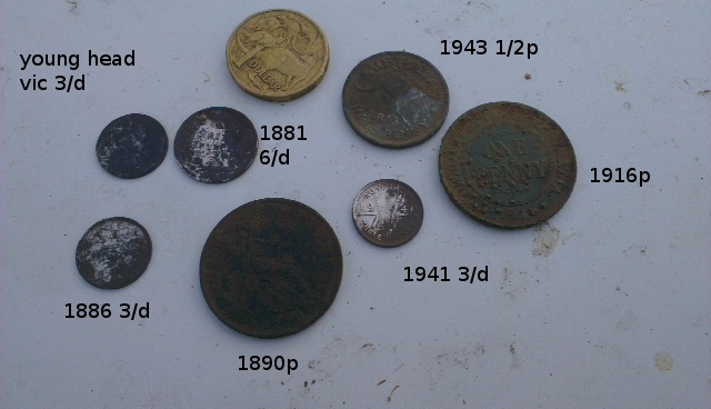 Vintage coins from near Adelaide